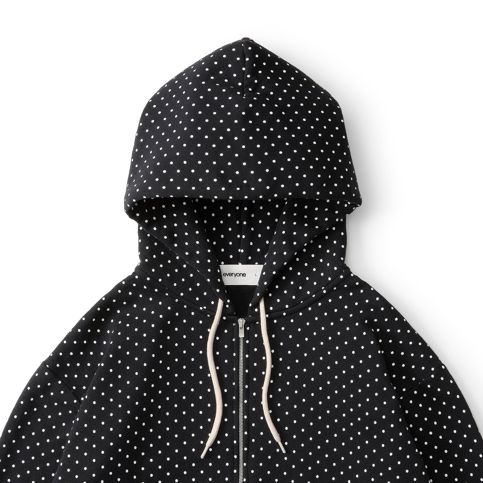 t*7様 everyone luxury cotton zip up hoodi everyone original logo zip up hoodie (BLACK) | everyone