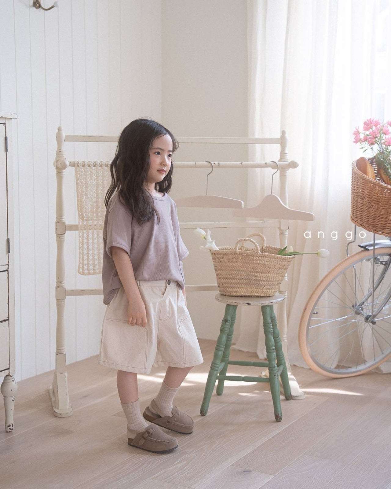 【anggo】チアバターパンツ クリーム 90〜110cm - 9
