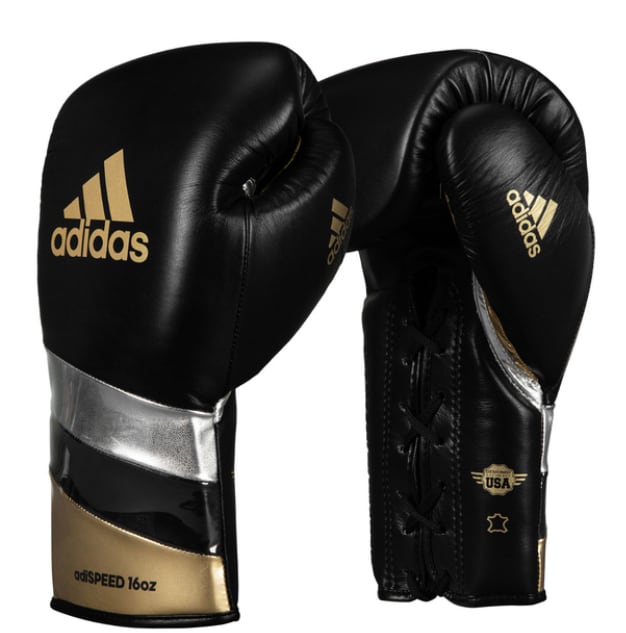 Adidasスピードスパーリンググローブ ブラック/ゴールド | ボクシング