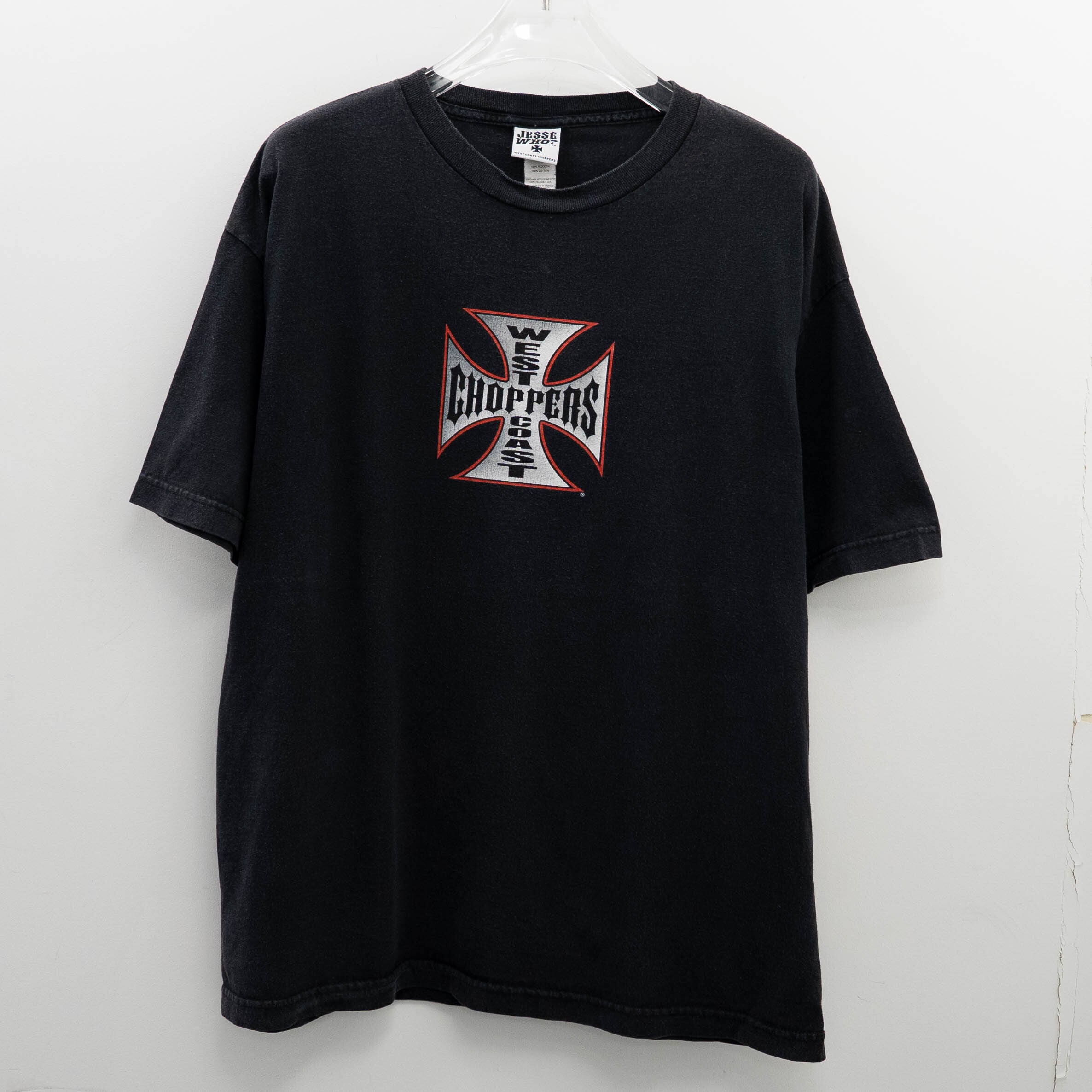 West Coast Choppers " Long Beach CA Red/Black " WCC XL 【A8-458】