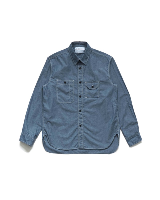 [EASTLOGUE] CHAMBRAY WORK SHIRT / CHAMBRAY BLUE 正規品 韓国ブランド 韓国ファッション 韓国代行 イーストローグ 日本 店舗