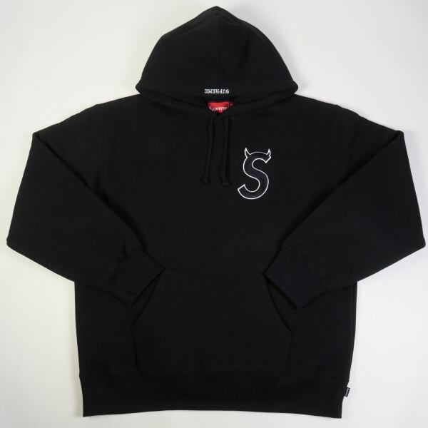 supreme S Logo Hooded Fleece Black L