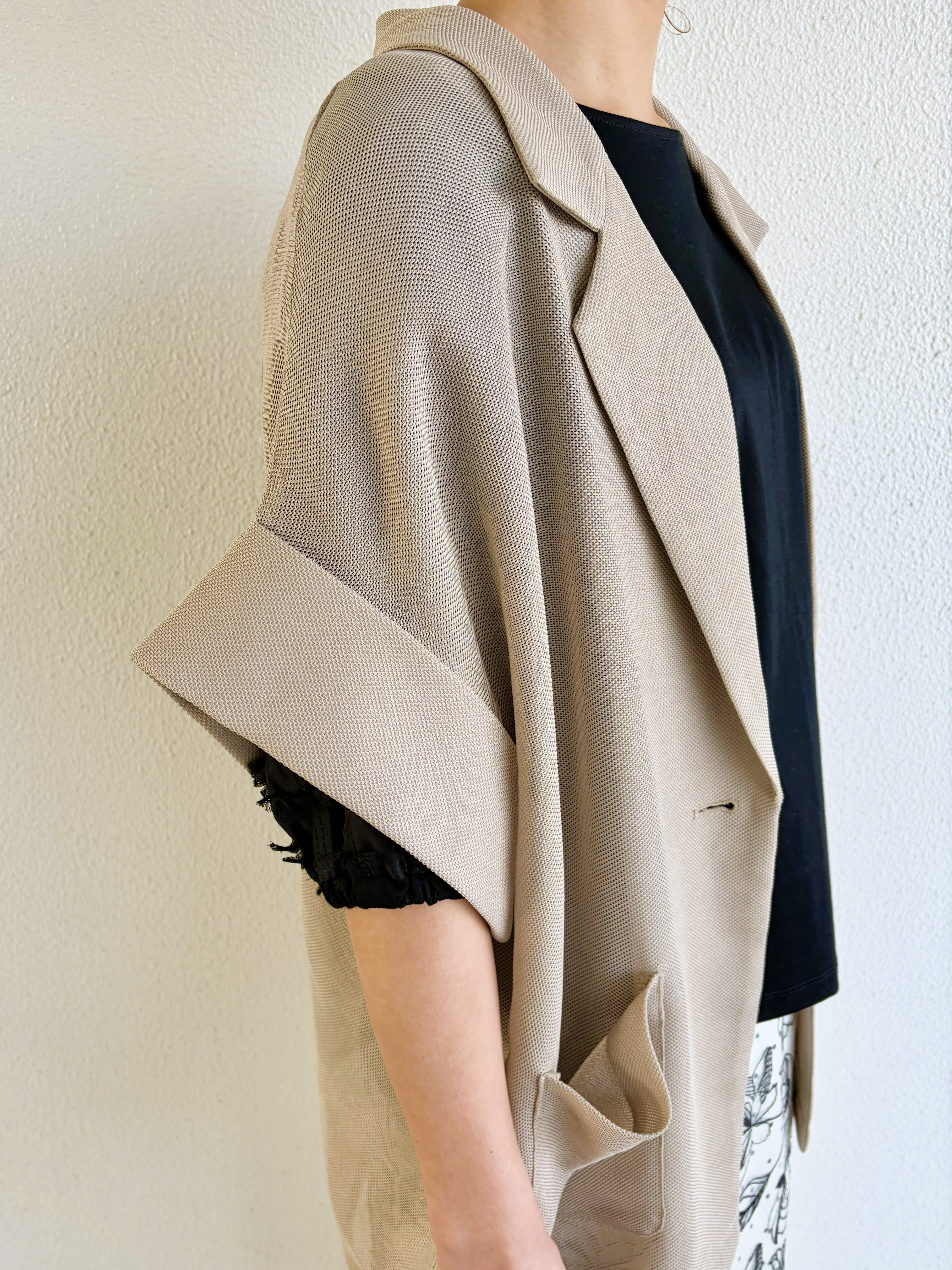 9286KT】メッシュ半袖ドルマンジャケット (9105-63015) | 9286 Fashion Lab