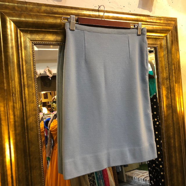 Vintage light blue knit skirt
