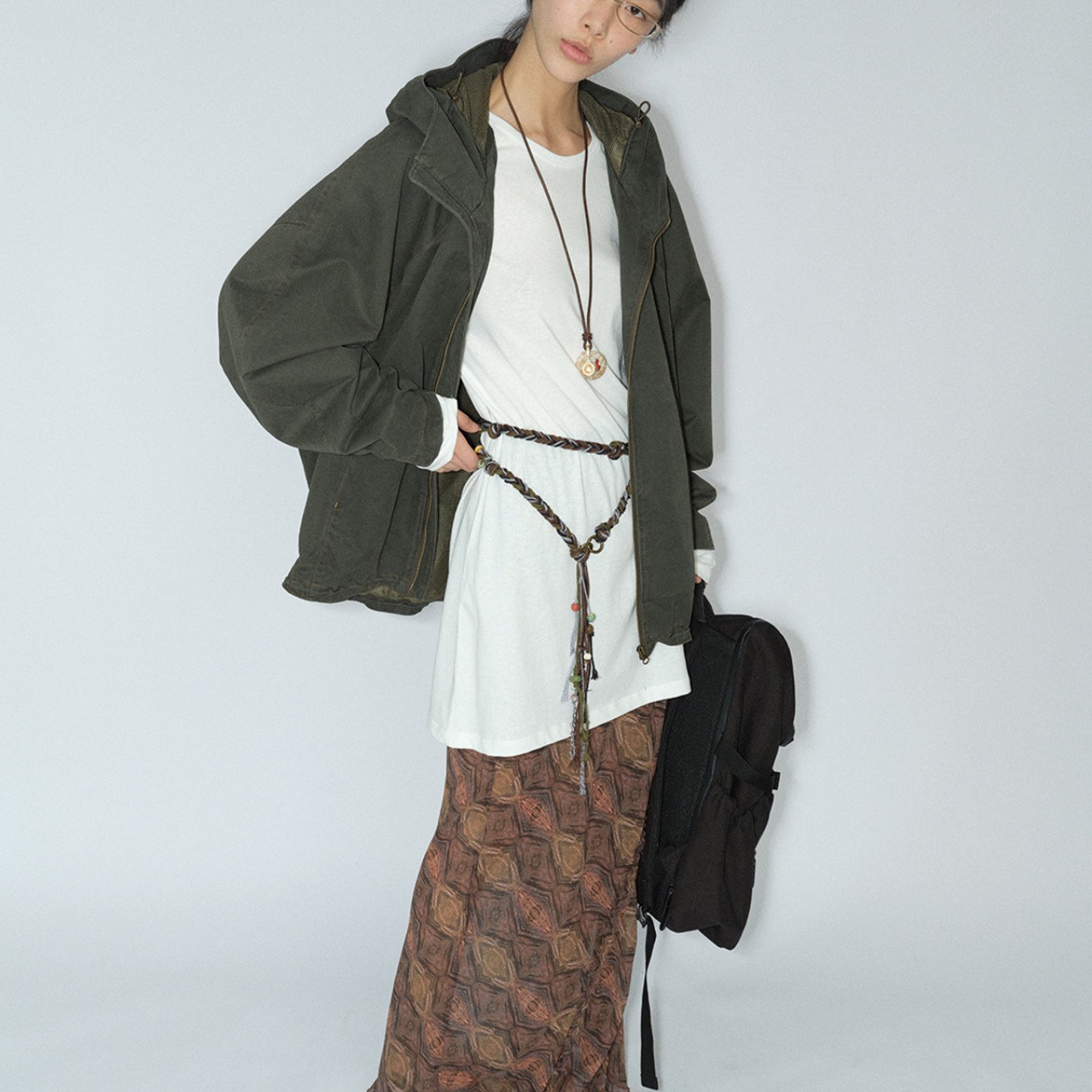 High Neck Utility Jacket T3846