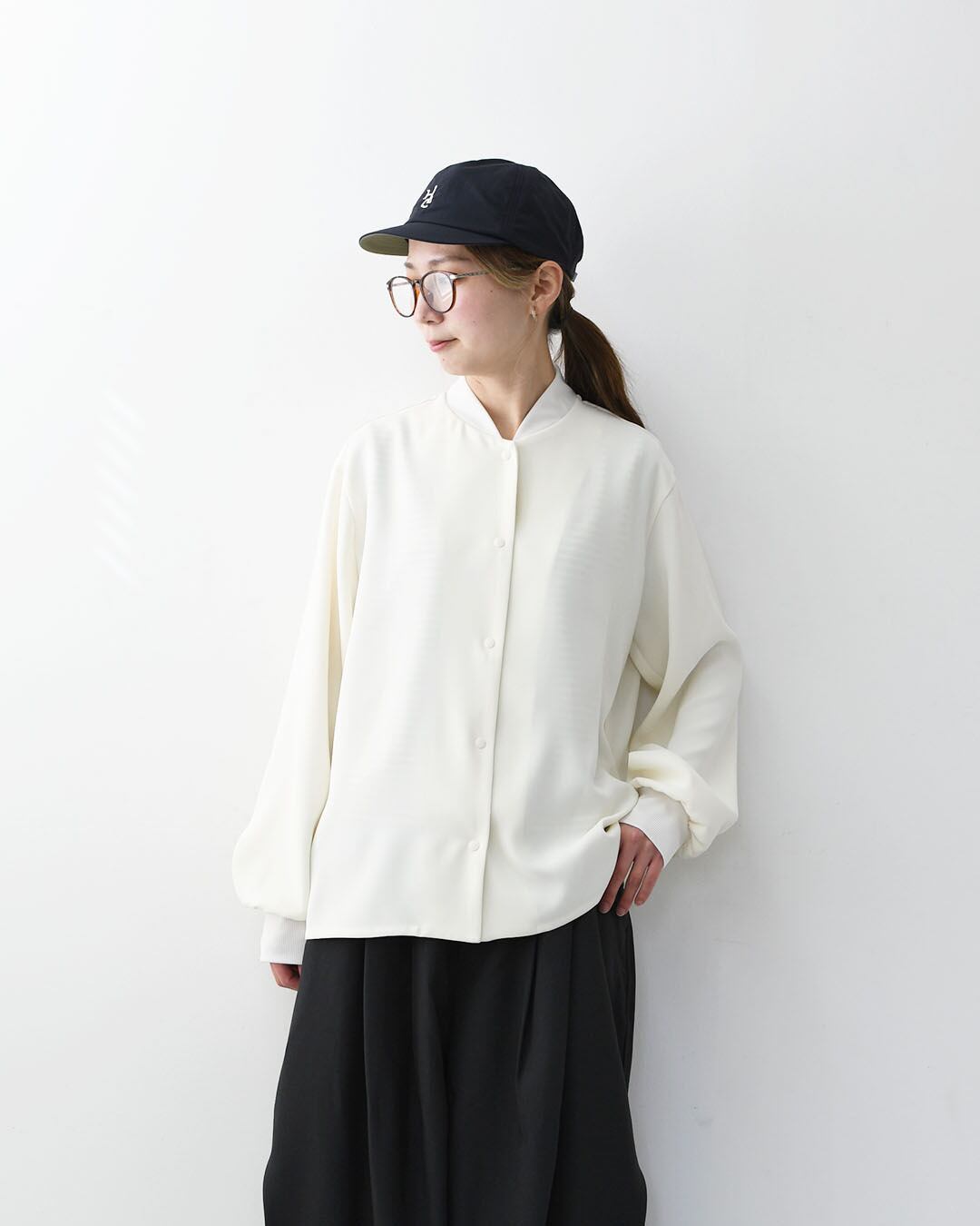 mizuiro ind [ミズイロ インド] blouson like shirt [1-230161