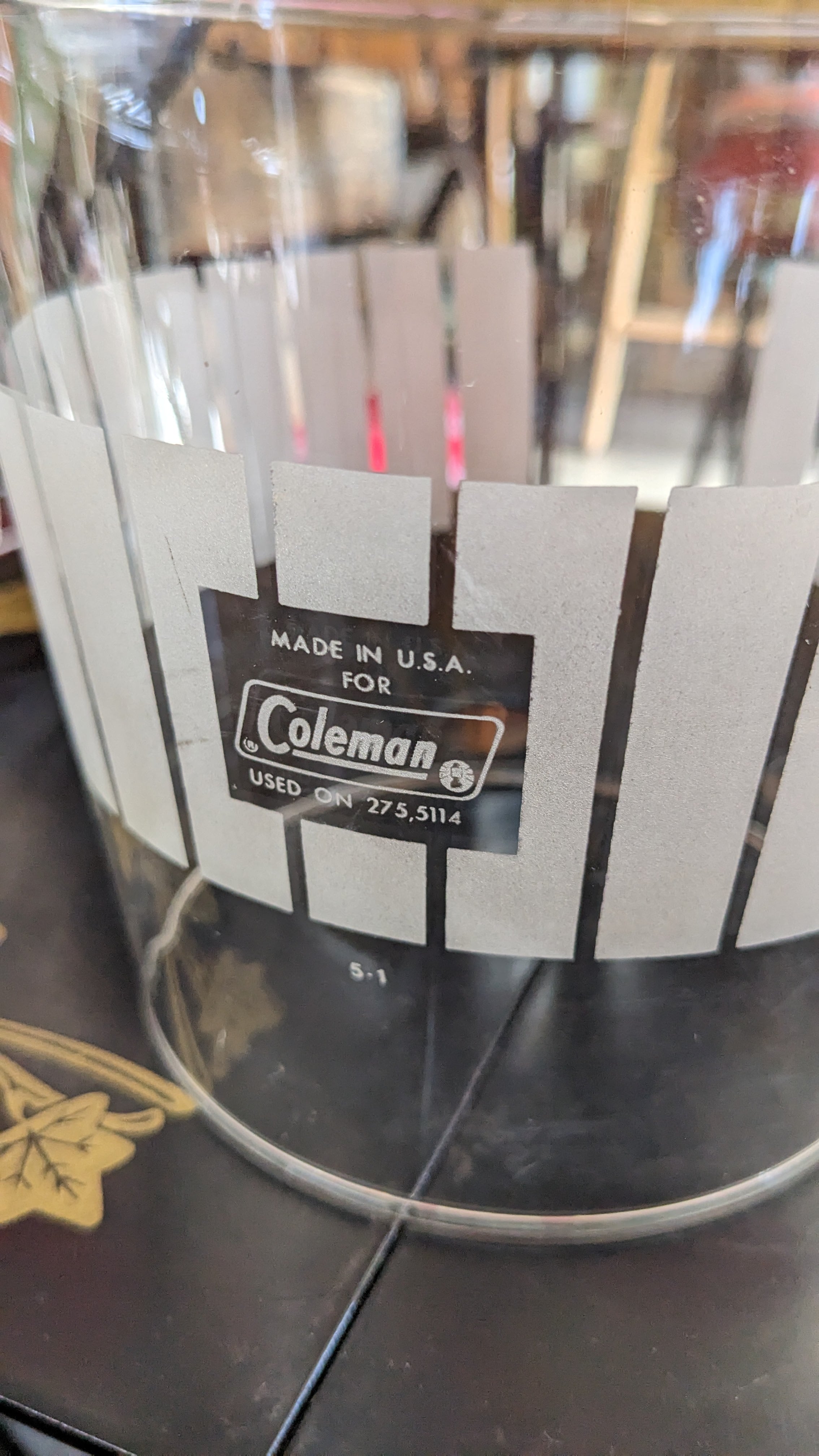 Vintage Coleman 275 Lantern Globe Parts Stripe Tapered Vintage Coleman 275 Lantern Globe Parts Stripe Tapered