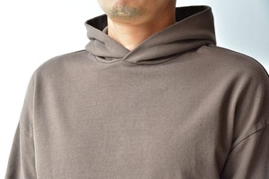 リネン RINEN 20/1オーガニック裏毛プルオーバーパーカー(R13104)ブラウン(07)