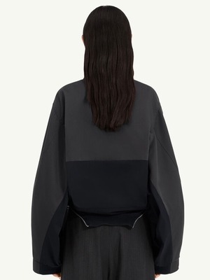 【26SS】MM6 エムエムシックス / ミラード ツートーン ジップジャケット