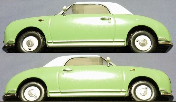 京商KWAM3-02009 日産 フィガロ (E-FK10) エメラルド 日産パッケージ