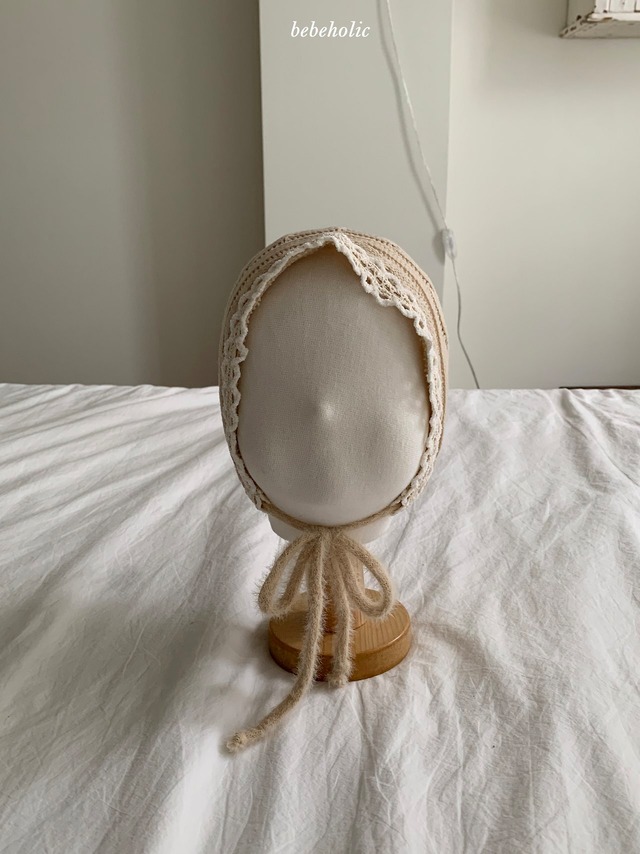 ⭐︎即納⭐︎[bebeholic] knit lace bonnet