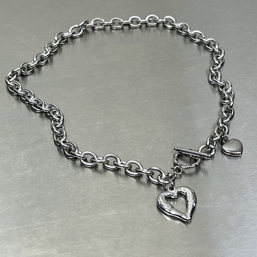 heart chain necklace / l0052