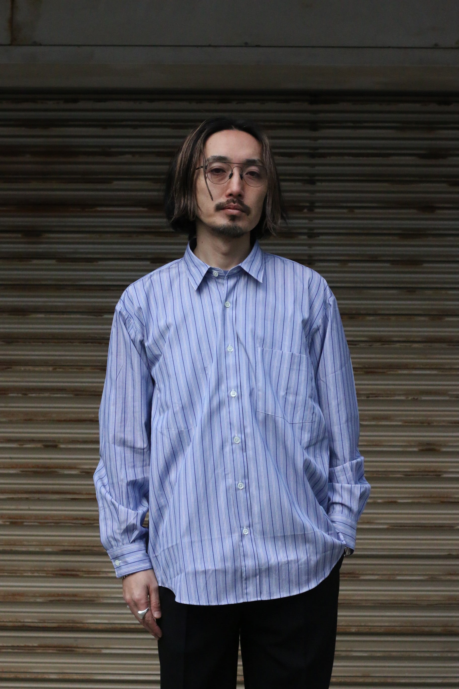 シャツ nuterm  LIGHT BLUE STRIPE nuterm］Relaxin` Shirts ICONS EX. “Blue Stripe” | ICONS