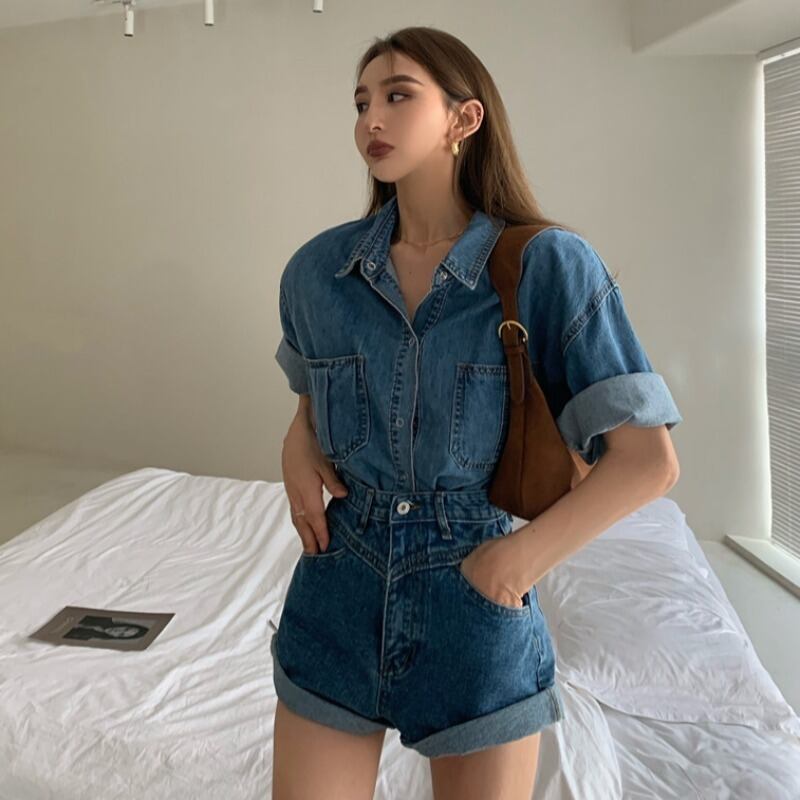 シャツ レディースルーズスタイルスタンダードジャケット サマー薄手トップス レトロ 夏物 YY-ファッション22061217949