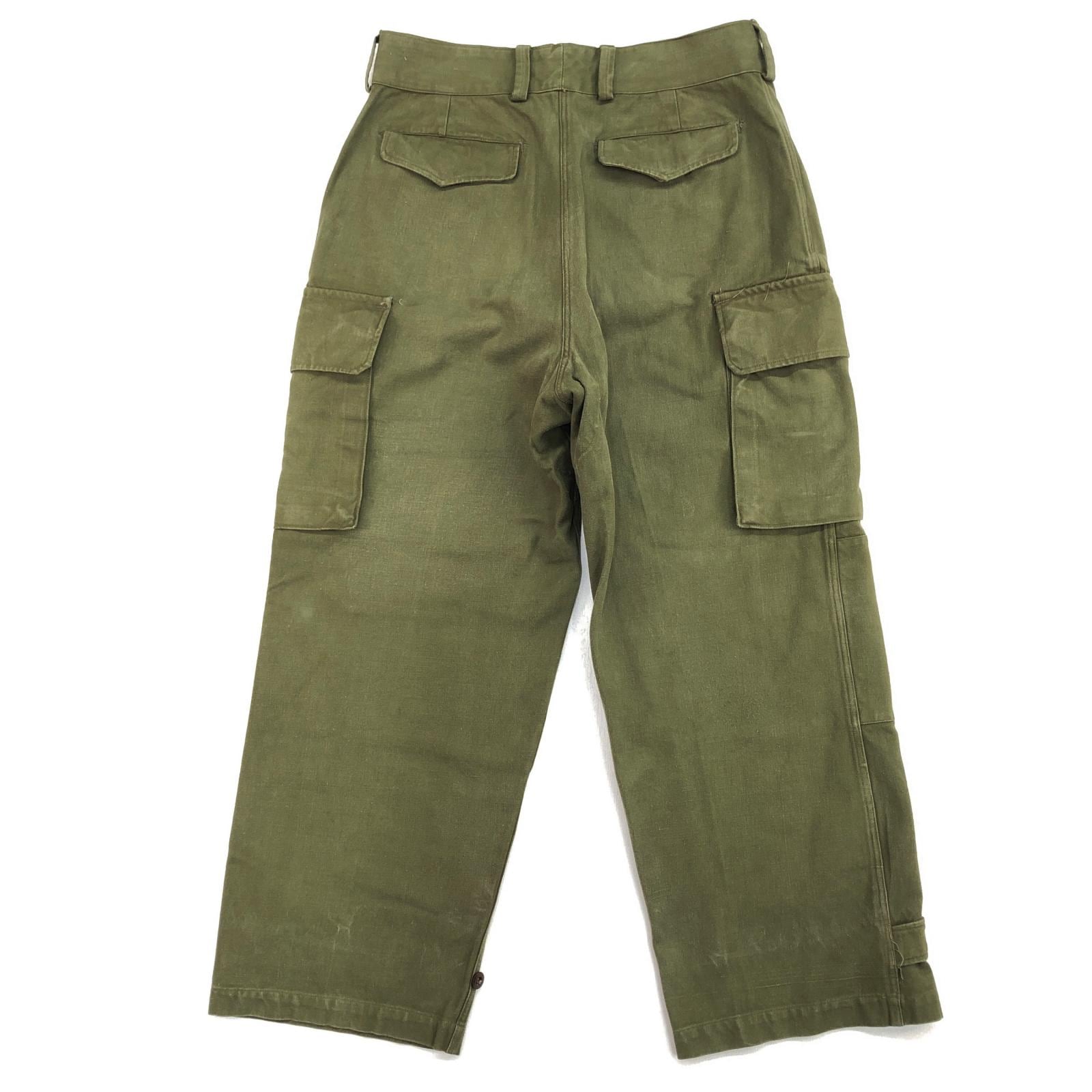 French military M47 カーゴパンツ メタルボタン　50年代 FRENCH ARMY フランス軍 50年代 M-47 カーゴパンツ 前期型 中期 2つ