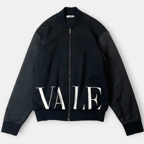 美品 VALENTINO ヴァレンティノ 21AW VLTN ロゴ ボンバー ジャケット キルティング 高級 UV3MB01A6M0 L アウター / J&NREUSE メンズ