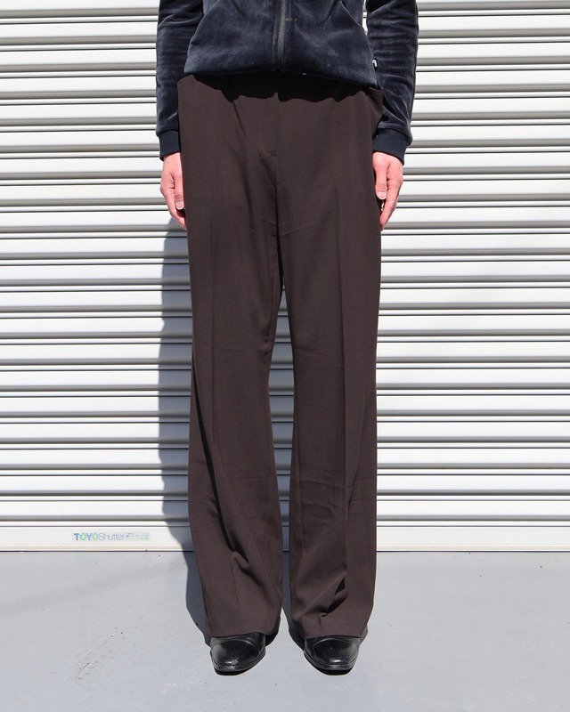Color fading wide straight slacks
