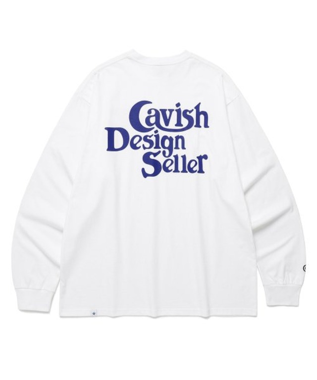 [CAVISH] SELLER LOGO LS TEE WHITE(CV2ESUT550A)