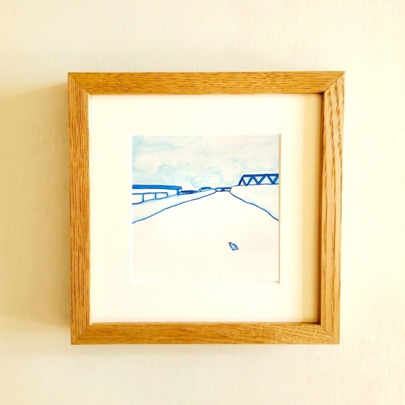 A-46/24】抽象画 動物画 金魚アクリル画 原画 絵画 現代アート