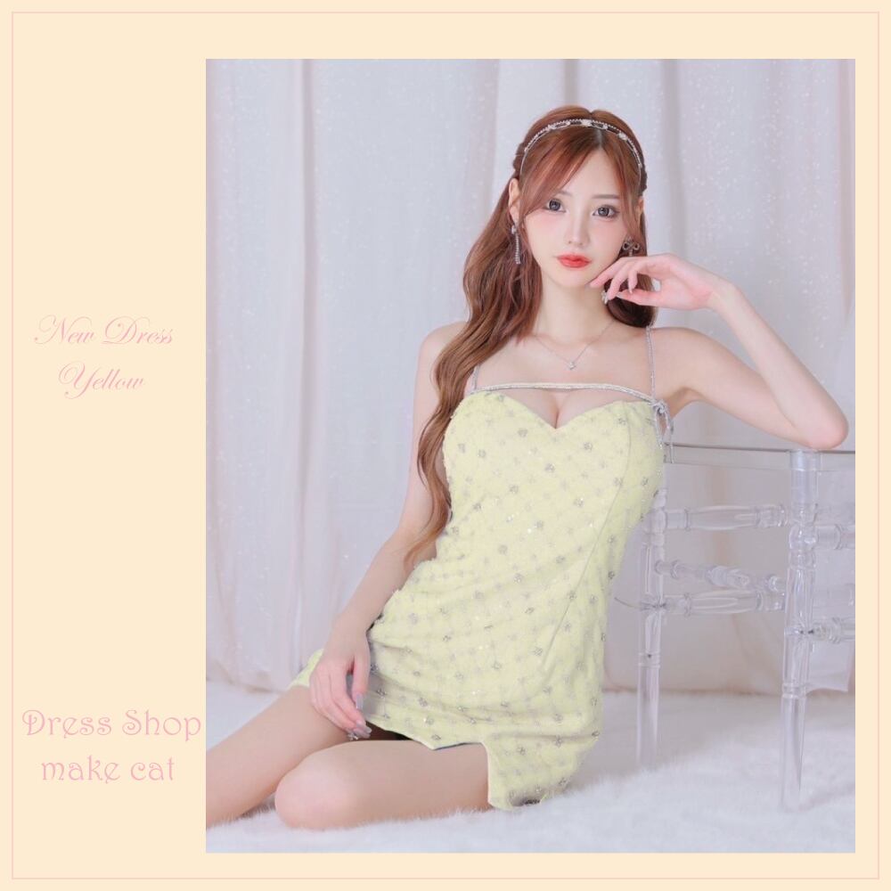 【ROBE de FLEURS 】【送料無料】【即納】【当店特別価格】【税込】パーツ取り外し可能♥ビジューリボンハートカットタイトミニキャバドレス 3426 (fm3426)