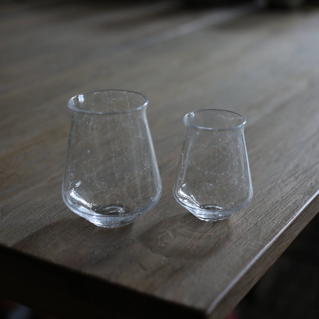 nora glassworks 甲田彩恵 (ノラグラスワークス) contour glass S grey