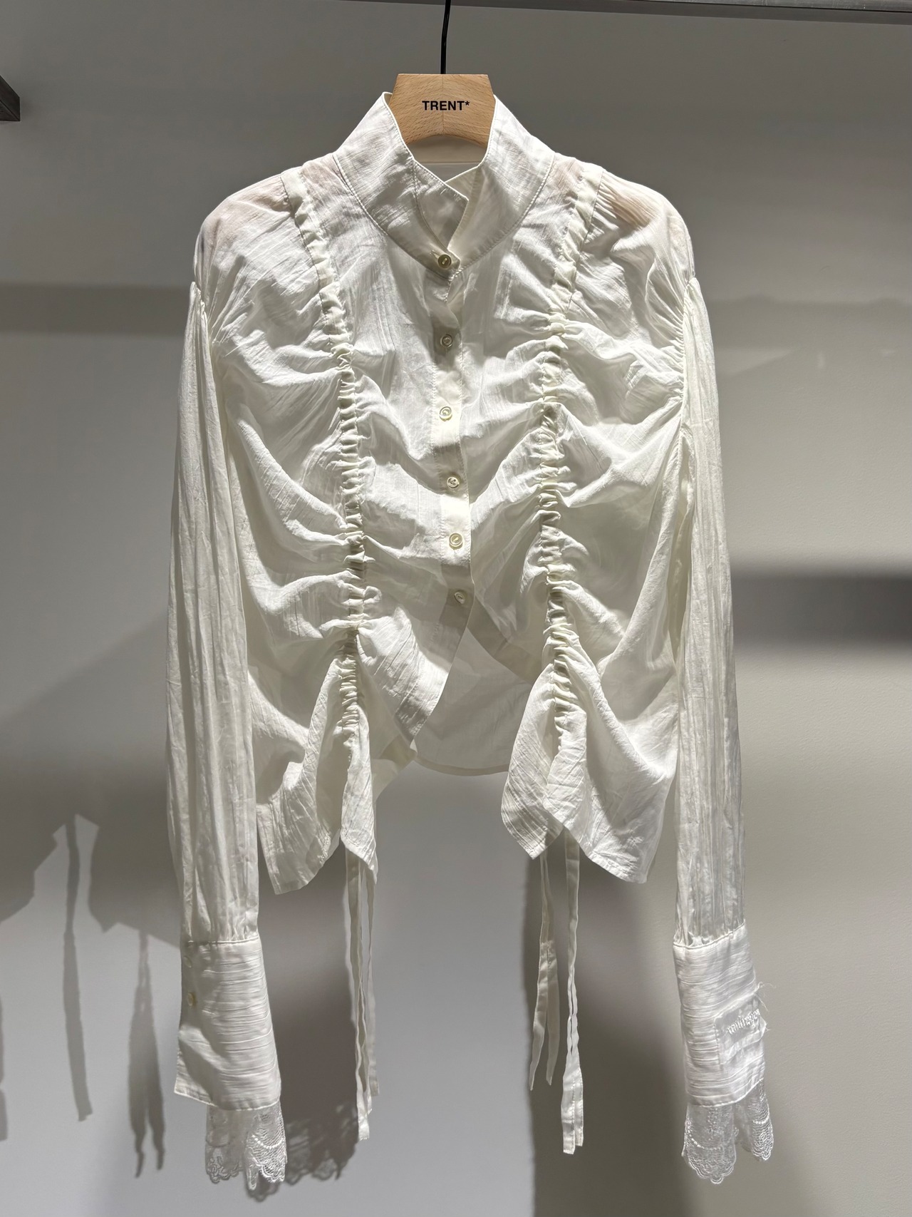 【26AW | WOMEN】MUKCYEN ムッシャン /  ブラウス/ cotton shirring blouse M269SH02 - 1