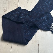 《No.018》藍染め柄ベルト インディゴ　幅約13cm×長さ135cm   ※今回に入荷分は画像13-17枚目