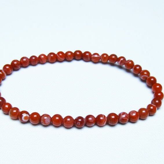 ナンホーンアゲート ブレスレット 5mm アゲート ブレス 一点物 メール便可 [M便 1/10] 111-47514