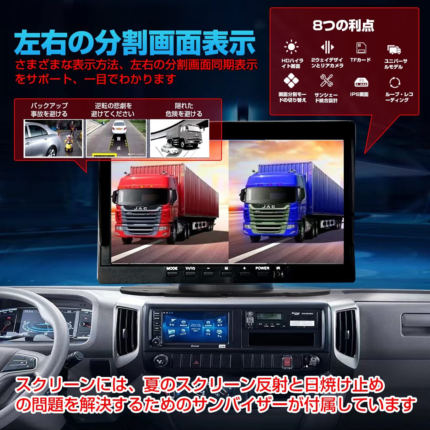 多機能車載バックカメラ&モニターセット 数量限定】バック 多機能車載バックカメラ&モニターセット 数量限定】バック