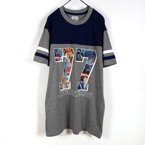 スターウォーズ　Tシャツ　半袖　プリント　ムービーティー　グレー　M