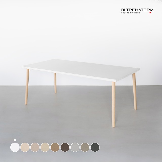 オルトレマテリア ダイニング テーブル White Ash-OL02 （鉄脚／木製脚／サイズオーダー）