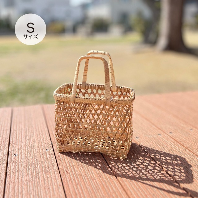 温泉かごバッグ　パームツリーバスケット　Sサイズ