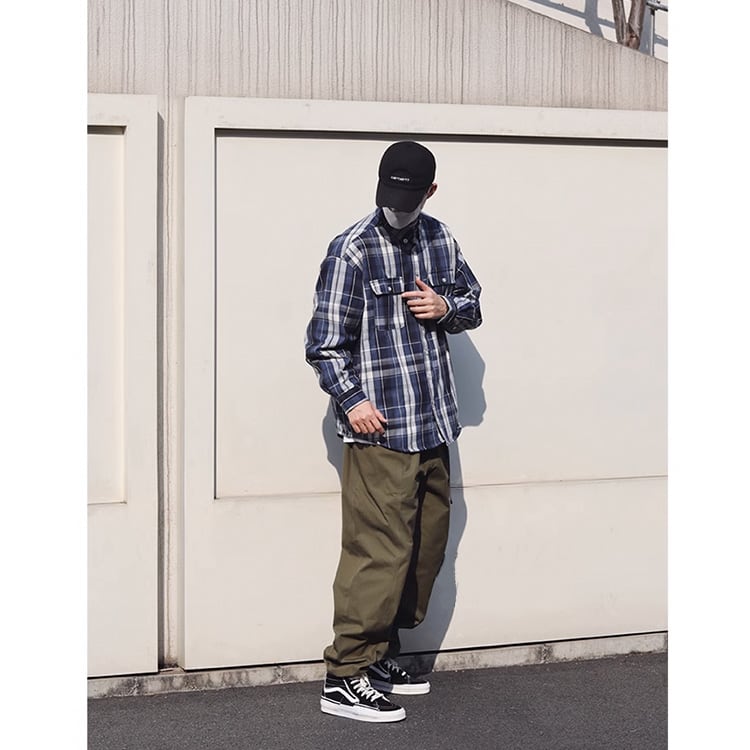 ★CUSTOM WOVEN PLAID POCKET SHIRT　　　A0785