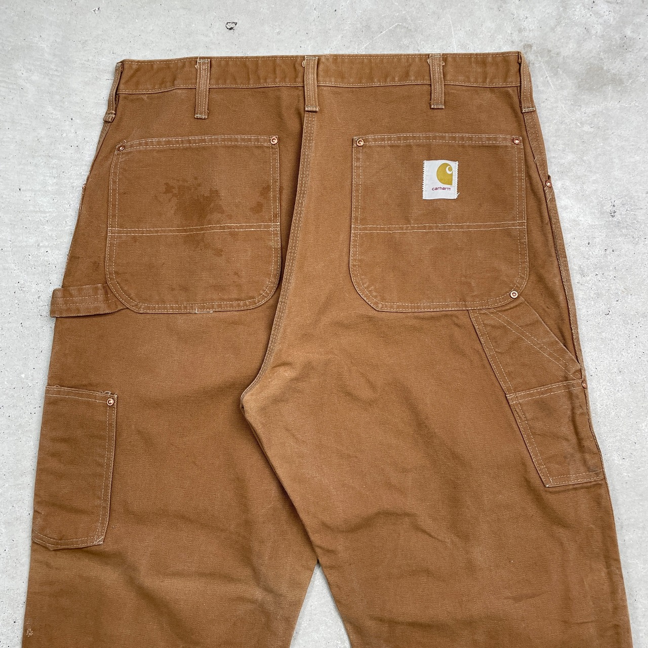 70年代 USA製 Carhartt カーハート ダック地 ダブルニー ワークパンツ 