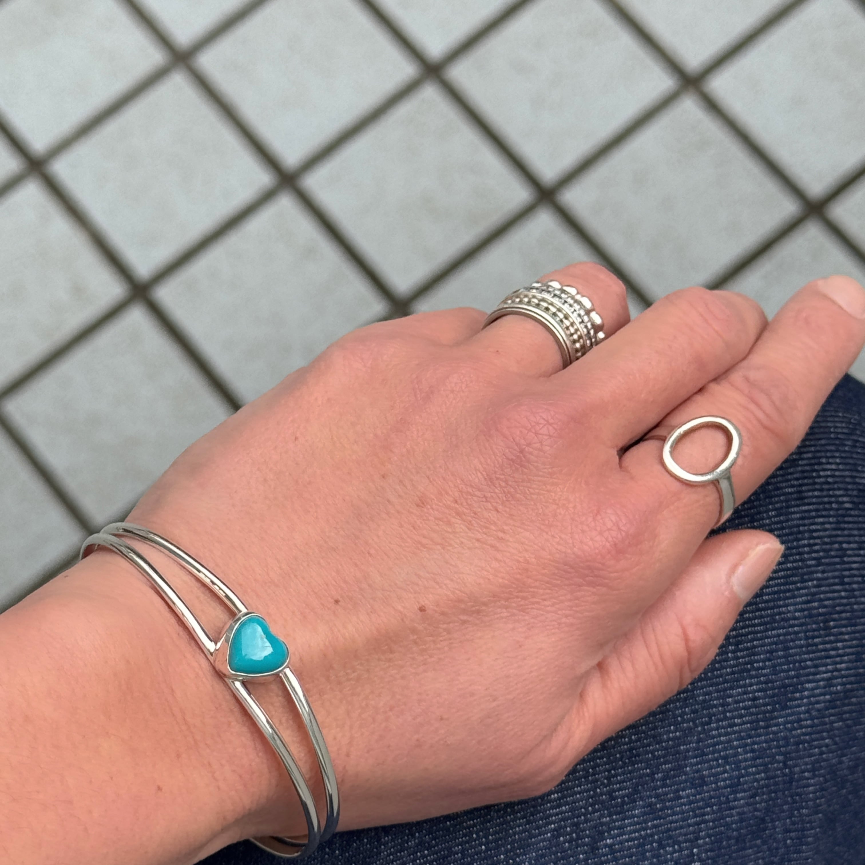 Indian Jewelry 》ハート キングマン ターコイズ バングル | 【公式