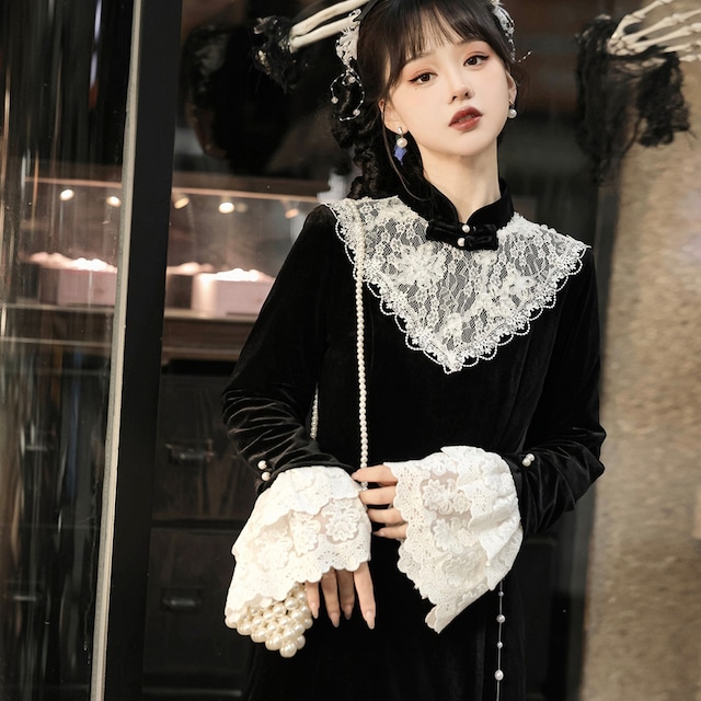 ゴスロリ 大人きれいめ ワンピース 控えめ パーティ衣装 女子会