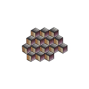 PARQUET ラグ Hexagon.Orange 153×203cm［GAN］