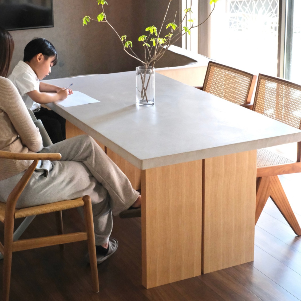Wood panel Dining table