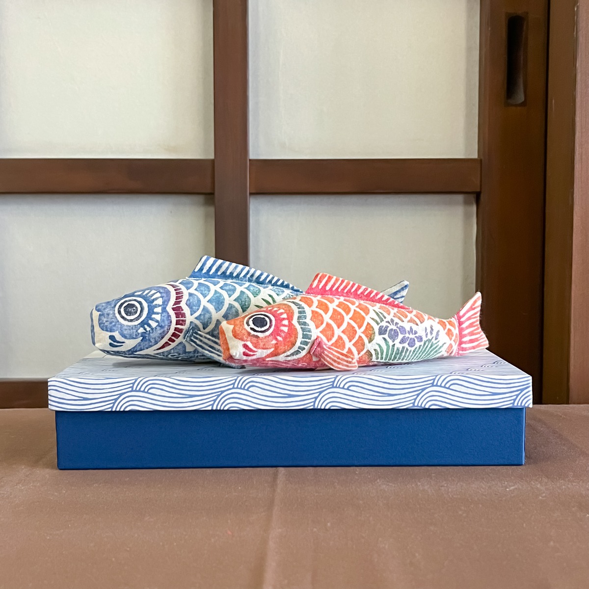 手染 廣重 伝統太郎鯉 5Mセット（鯉のぼり セット 木版手染め 
