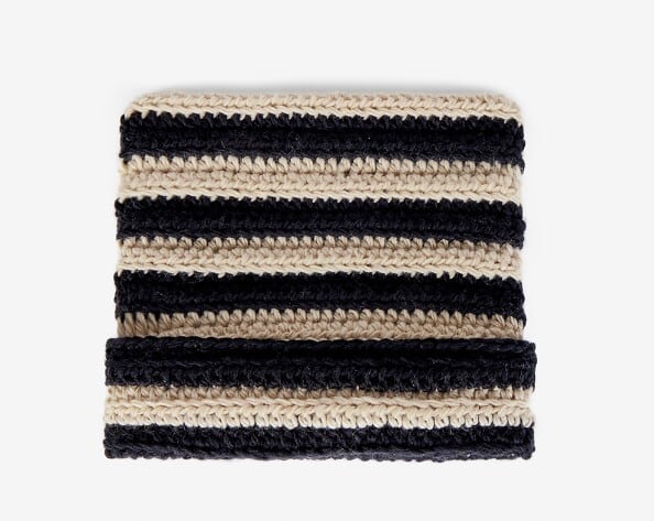 ☆RIIZE ソヒ 着用！！【VARZAR】Square Label Stripe Crochet Beanie