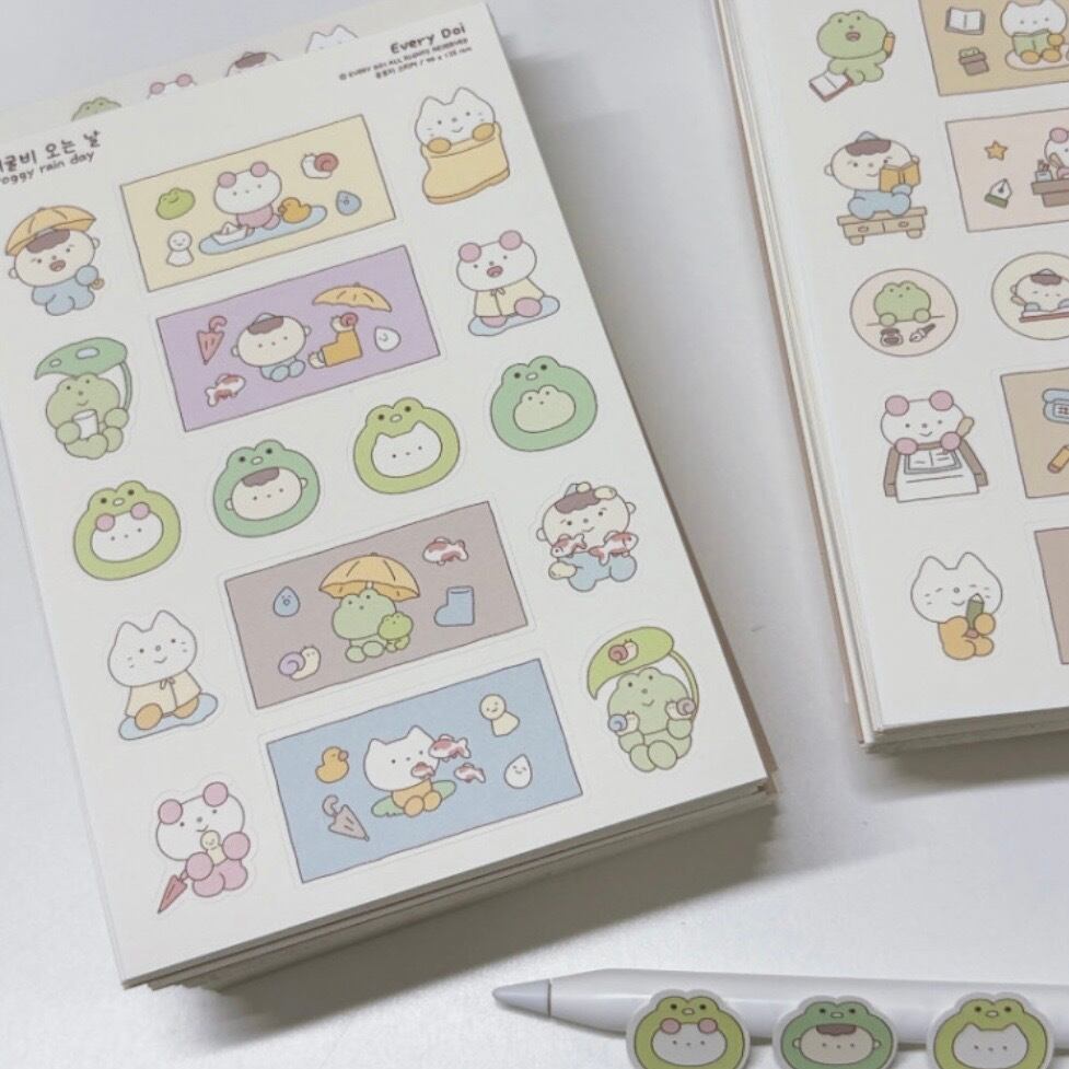 every doi〔sticker -Froggy rain day- 〕