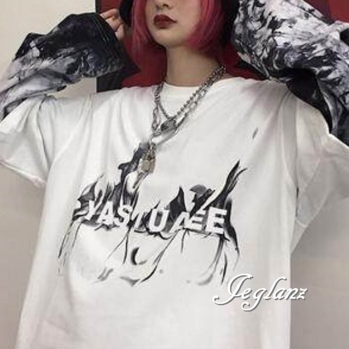2色 タイダイ柄 スリーブ フェイク 長袖 ロンT ユニセックス ♪(MC306)β