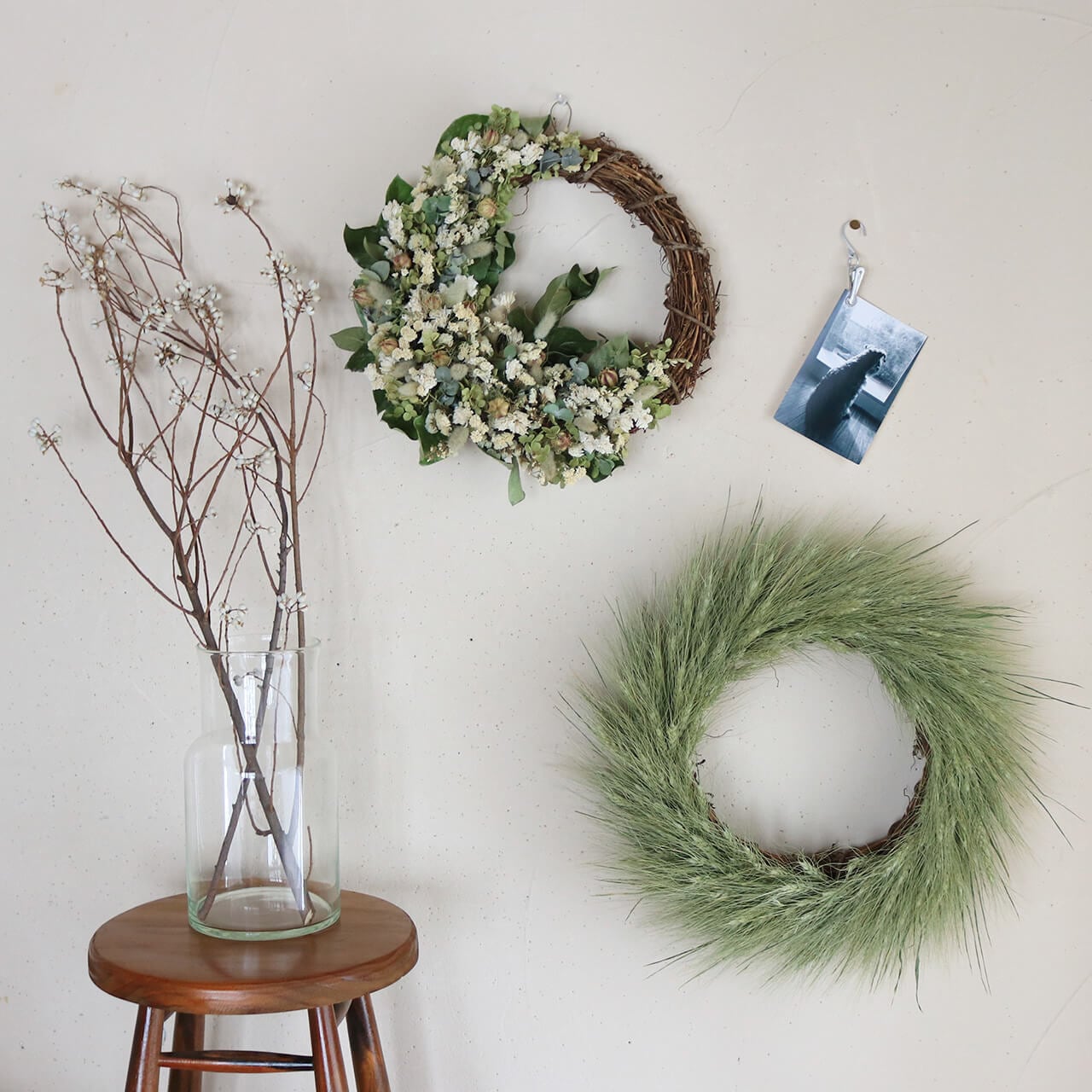 北海道ハルユタカ麦のリース ＊ 直径30cmの北海道産ハルユタカ小麦だけ