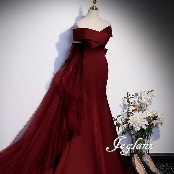 美ライン ウエディング カラードレス 2way チュール ビックリボン 2色(M7666)π