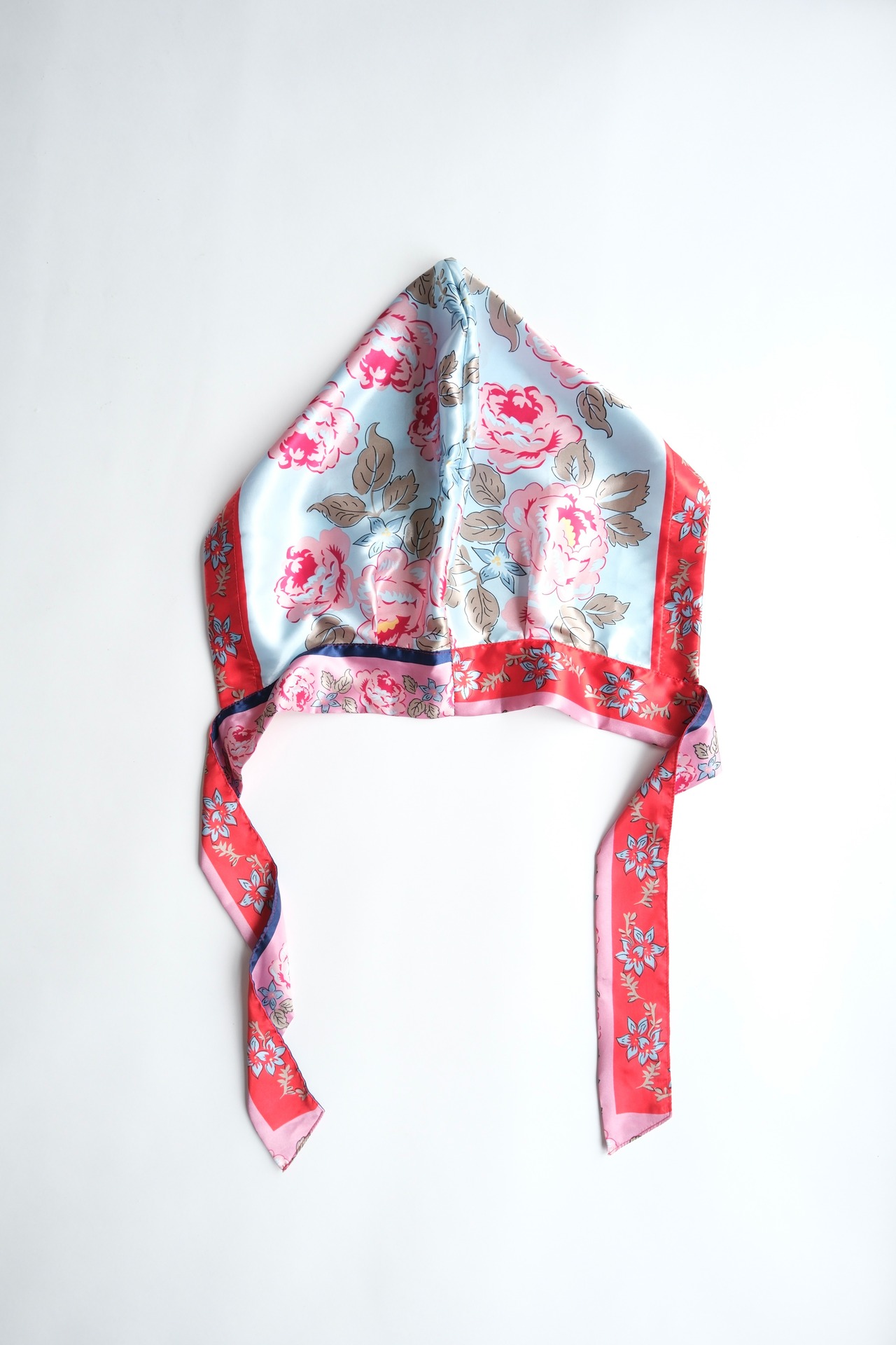 【suie】Scarf hood／ヴィンテージスカーフフード（pink peony）