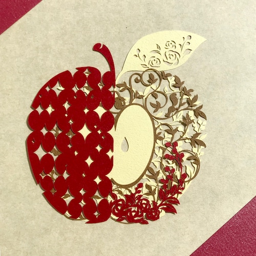 切り絵キット2018.11「りんご」