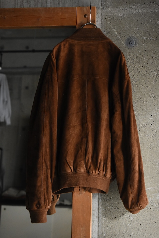 OK／90's "LIVING WORLD" nubuck leather valstar jacket