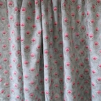 ブロックプリント生地【50cm単位】インド綿 片耳デザイン付き 小花柄 グリーン×ピンク #54710-GR1