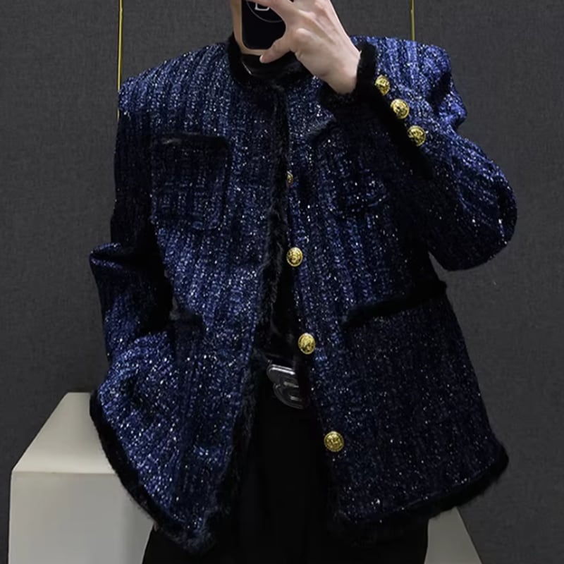 ロイヤルネイビー ツイードジャケット LB1870