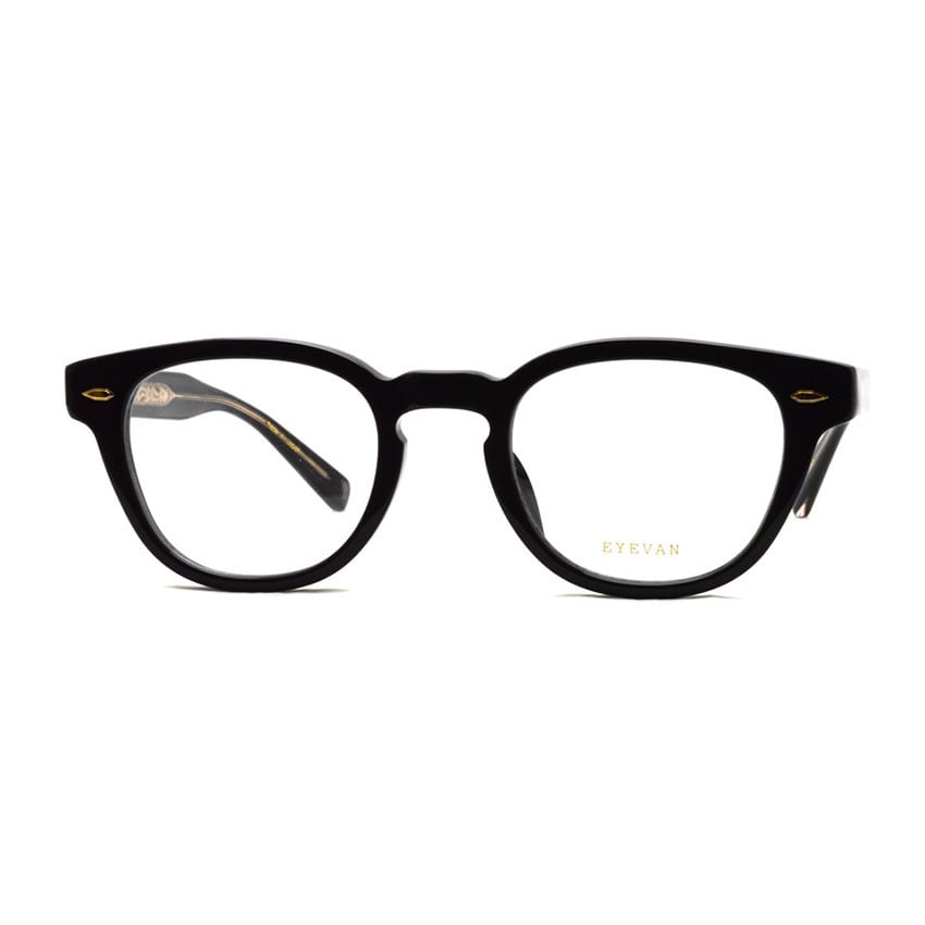EYEVAN / WEBB / PBK ピアノブラック/ゴールド メガネ ボストン